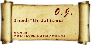 Ozsváth Julianna névjegykártya